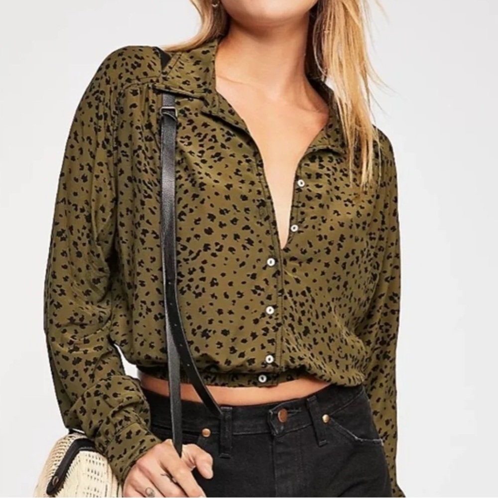 Free People Wishing Well Crop Blouse